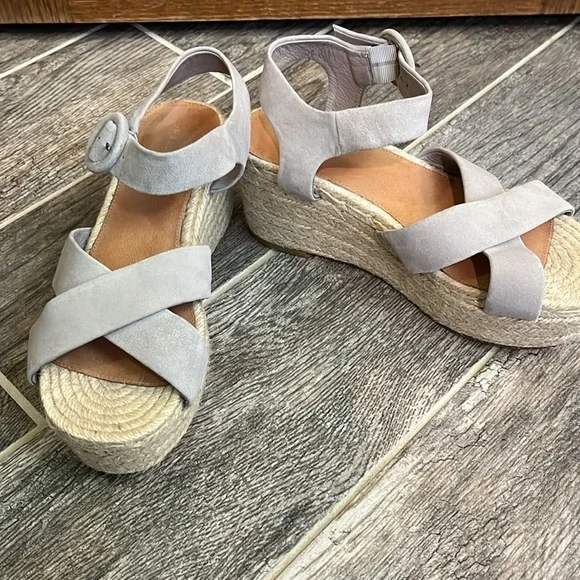 GUC Halogen Emery Gray Suede Platform Espadrille, size 7.5 - Picture 4 of 8